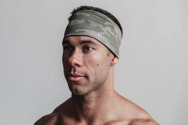 Nobull Headband 4" Men's Headband Green Camo | Australia (QS2041)